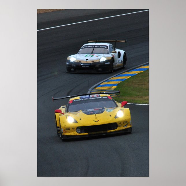 Chevrolet Corvette C7.R no64 24 timmar Le Mans Poster (Framsidan)