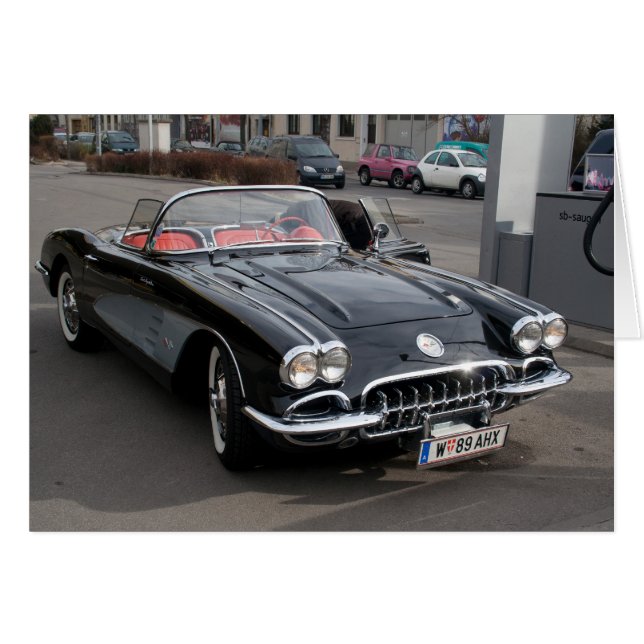 Chevrolet Corvette Hälsningskort (Framsidan Horizontal)