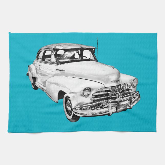 Chevrolet Fleetmaster bilillustration 1948 Kökshandduk (Horisontell)