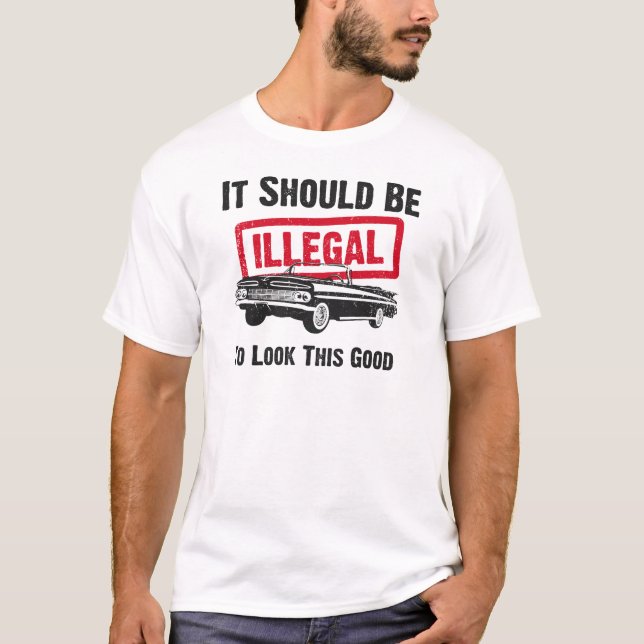 Chevrolet Impala cabriolet 1959 T-shirt (Framsida)