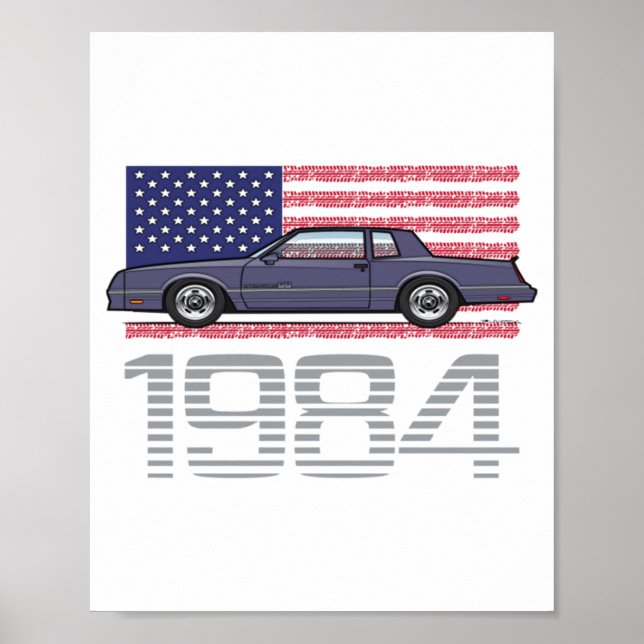 Chevrolet Monte Carlo Blue 1984  Poster (Framsidan)
