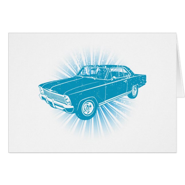 Chevrolet Nova 1966 SS Hälsningskort (Framsidan Horizontal)