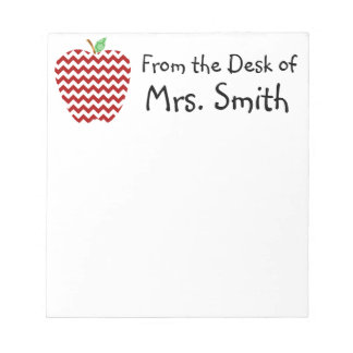 Chevron Apple Teacher Gift Anteckningsblock