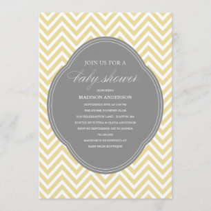CHEVRON-BABYSHOWER INBJUDAN TILL BABYSHOWER
