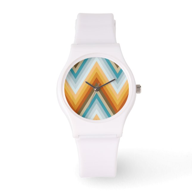 Chevron Background Mönster Armbandsur (Framsida)