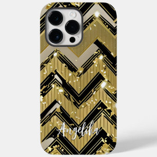 Chevron Black och Guld Personlig Namn