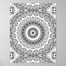 Chevron Bladskott Färgningssida Mönster Konstverk Poster