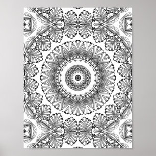 Chevron Bladskott Färgningssida Mönster Konstverk Poster