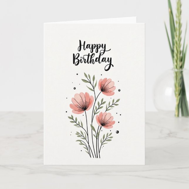 Chevron Blossom Grace-kort Kort (Framsida)