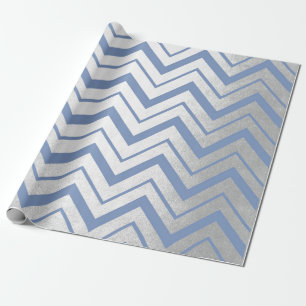Chevron Blue Grått Navy Tiffany Ocean Herringbone Presentpapper