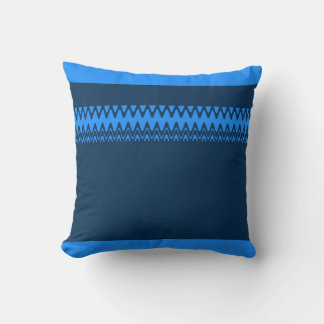 Chevron Blue Zigzag Rand Art Design Kudde