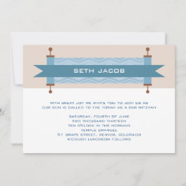 Chevron Blues Bar Mitzvah-inbjudan Inbjudningar