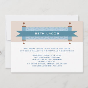 Chevron Blues Bar Mitzvah-inbjudan Inbjudningar
