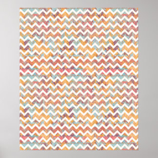 Chevron Bright med Artist Grunge Struktur Poster