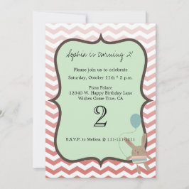 Chevron Bunny Inbjudningar