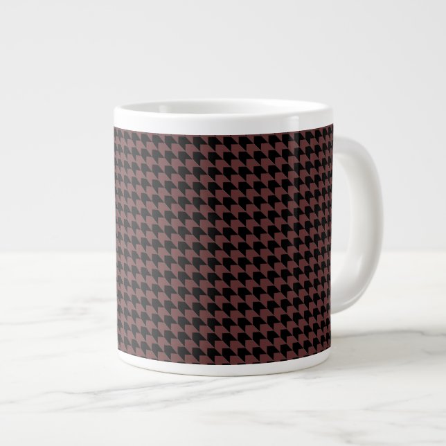 Chevron Checks Brown och Black Jumbo Mugg (Framsida höger)