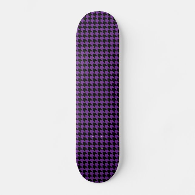 Chevron Checks Grape and Black Skateboard Bräda 19,5 Cm (Framsida)