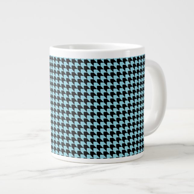Chevron Checks Himmel and Black Jumbo Mugg (Framsida höger)