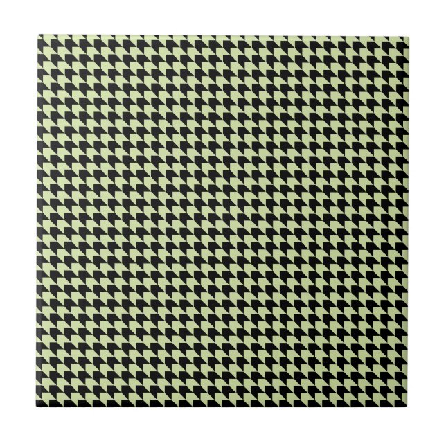 Chevron Checks Mint and Black Kakelplatta (Framsidan)