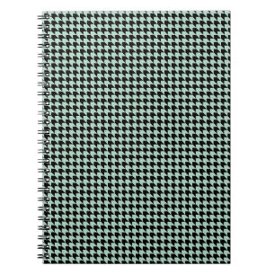 Chevron Checks Seafoam and Black Anteckningsbok