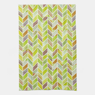 Chevron Citron Wood Kitchen Tower Kökshandduk