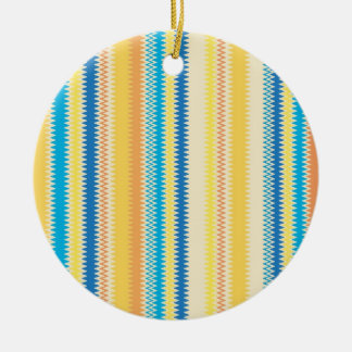 Chevron Colorful Zigzag Rand Decorative Julgransprydnad Keramik