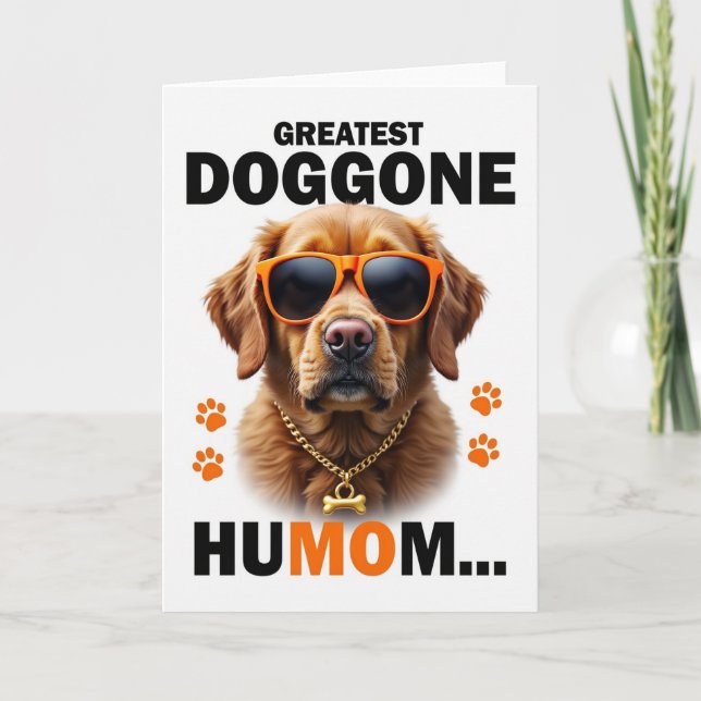 Chevron Cool Canine Porträttkort Kort (Framsida)