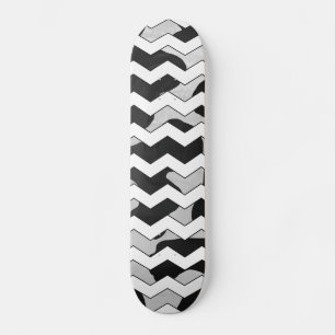 Chevron Cow Black and White Skateboard Bräda 20,5 Cm