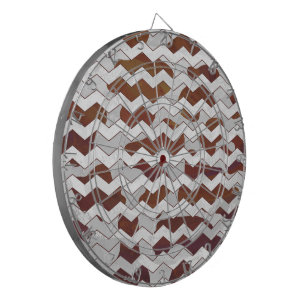 Chevron Cow Brown och White Print Darttavla