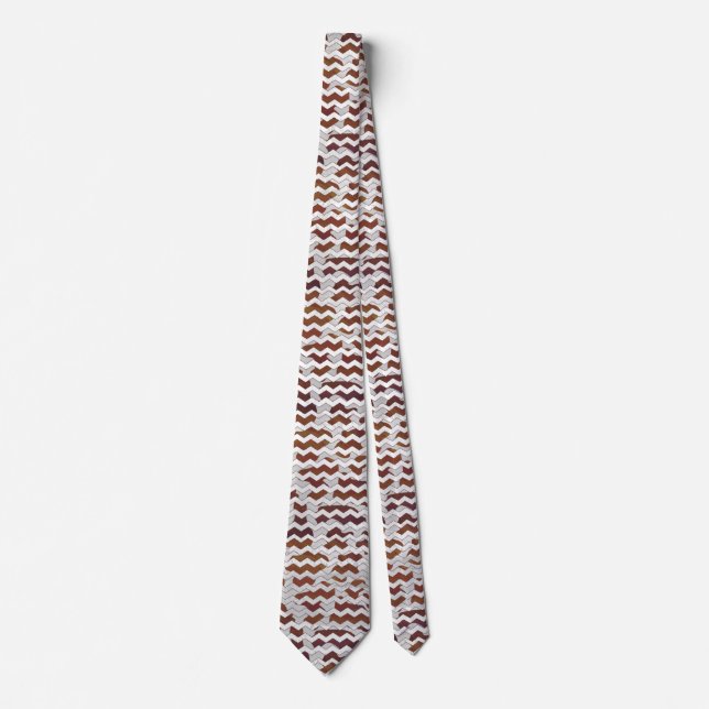 Chevron Cow Brown och White Print Slips (Framsida)