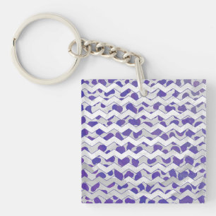 Chevron Dalmatian Lila and White