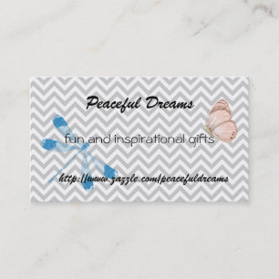 Chevron Dragonfly och Butterfly Visitkort
