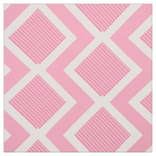 Chevron Fabric rosa and White Argyle Print Chevron Tyg