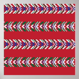 Chevron fair isle seamless mönster designallover poster
