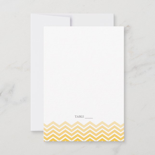 Chevron FOLDABLE Place Cards - Aqua Inbjudningar (Framsida)