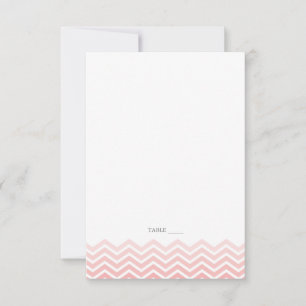 Chevron FOLDABLE Place Cards - Aubergine Inbjudningar