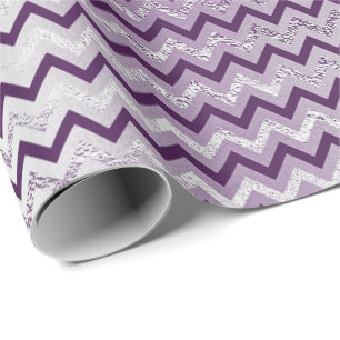 Chevron Glam Lux Metallic Lila Amethyst Plum Presentpapper