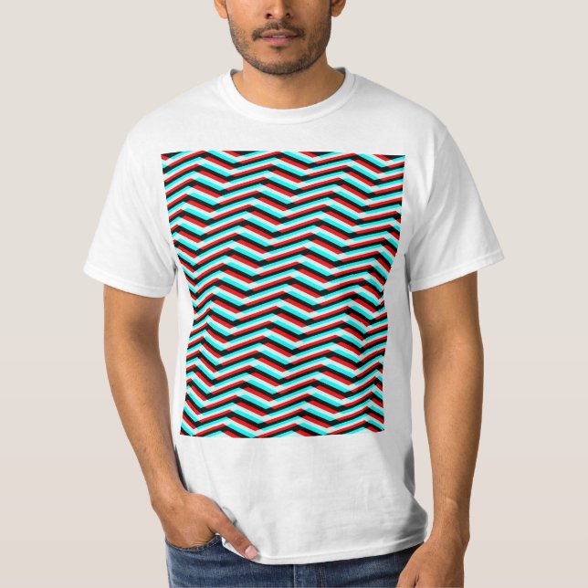 Chevron Glitch T-Shirt (Framsida)