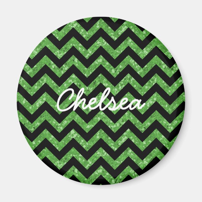 Chevron Glitter look Magnet (Framsidan)
