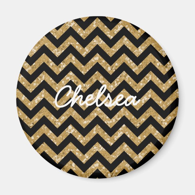 Chevron Glitter look Magnet (Framsidan)