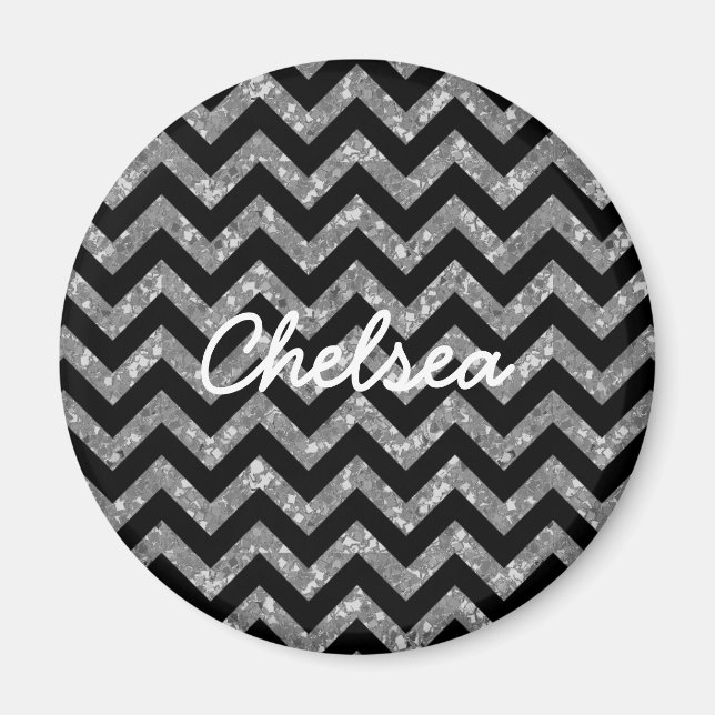 Chevron Glitter look Magnet (Framsidan)