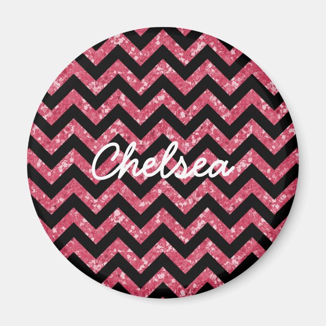 Chevron Glitter look Magnet (Framsidan)
