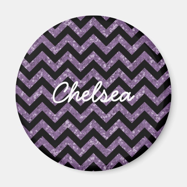 Chevron Glitter look Magnet (Framsidan)