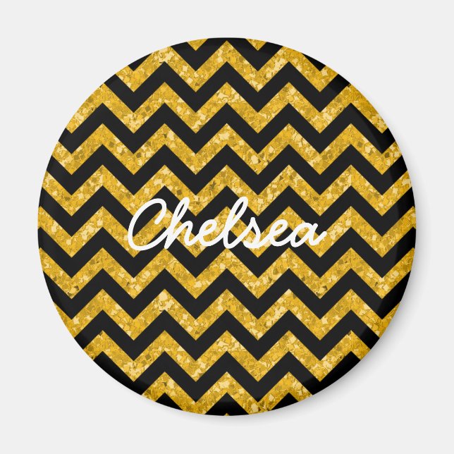 Chevron Glitter look Magnet (Framsidan)