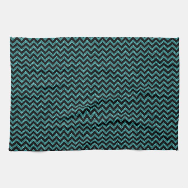 Chevron Glitter look Towel Kökshandduk (Horisontell)