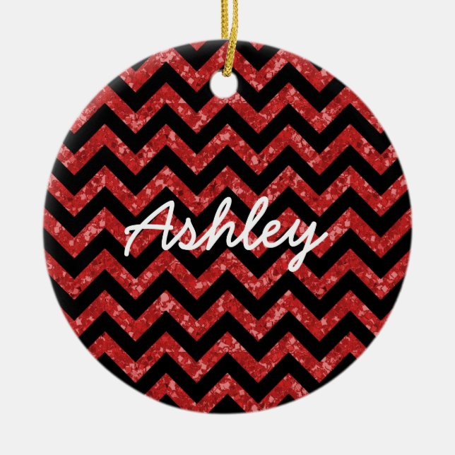 Chevron Glitter ser ornament ut (Framsidan)
