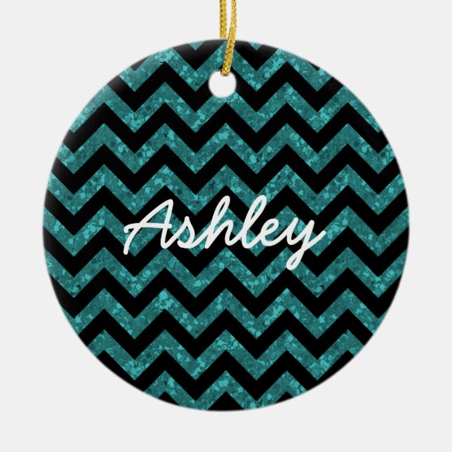 Chevron Glitter ser ornament ut (Framsidan)