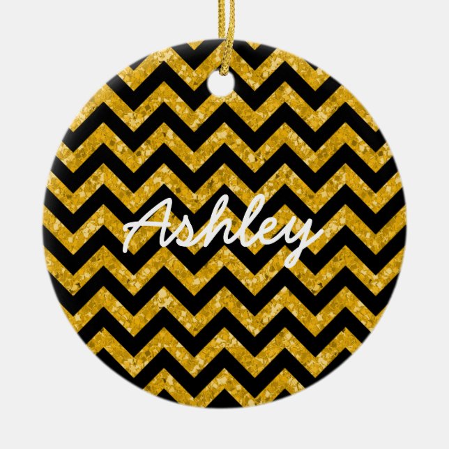 Chevron Glitter ser ornament ut (Framsidan)