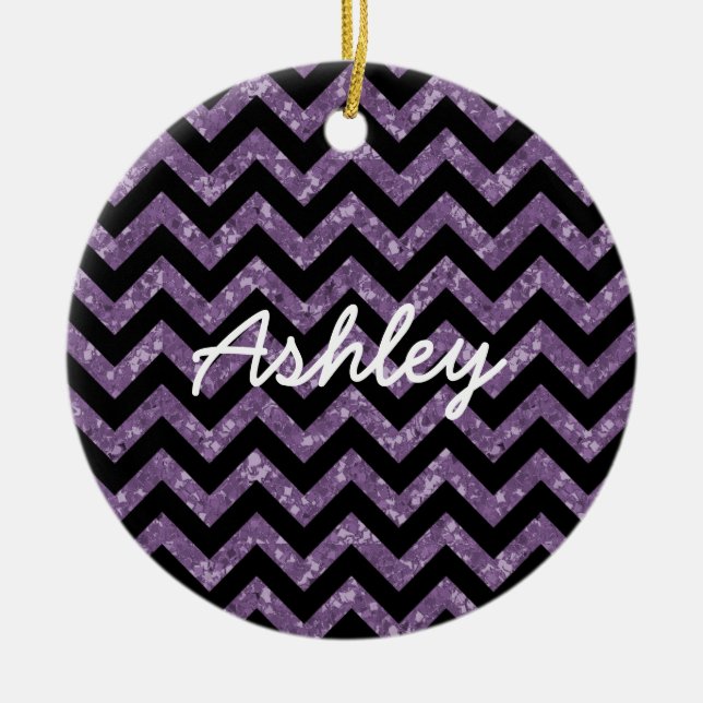 Chevron Glitter ser ornament ut (Framsidan)