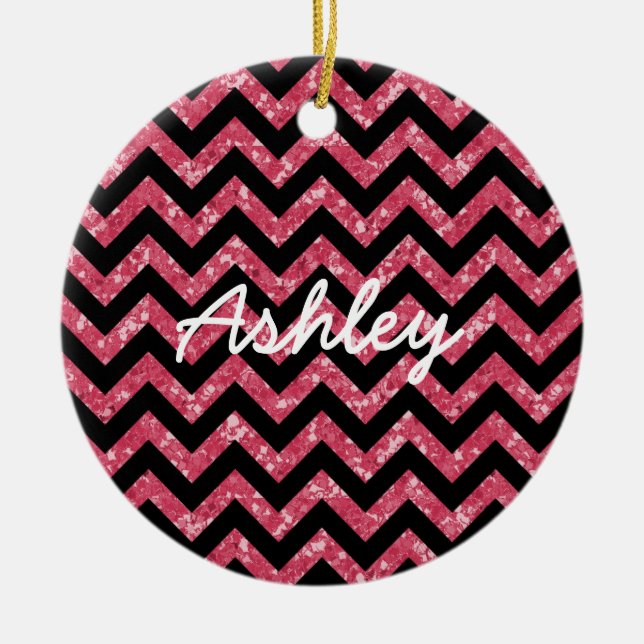 Chevron Glitter ser ornament ut (Framsidan)